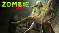 Zombie fucks a naked gay in game